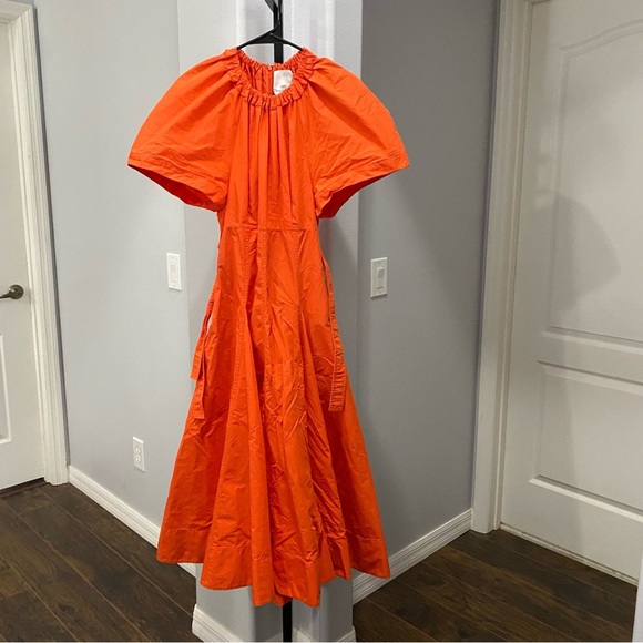 Phillip Lim Rent the Runway Ladybug Poplin orange/red dress sz 4 $725 - Picture 2 of 7